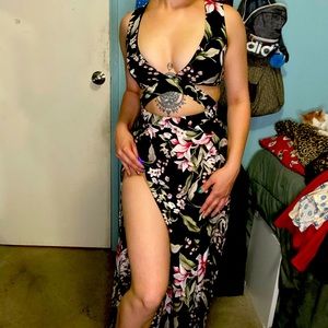 Floral floral length dress